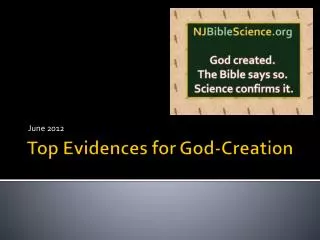 Top Evidences for God-Creation