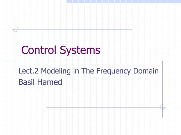 control systems