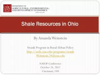 Shale Resources in Ohio