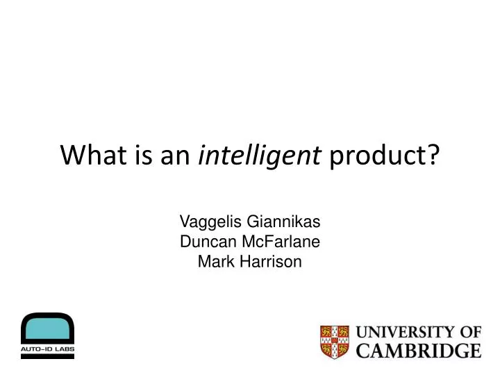 what is an intelligent product