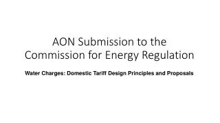AON Submission to the Commission for Energy Regulation