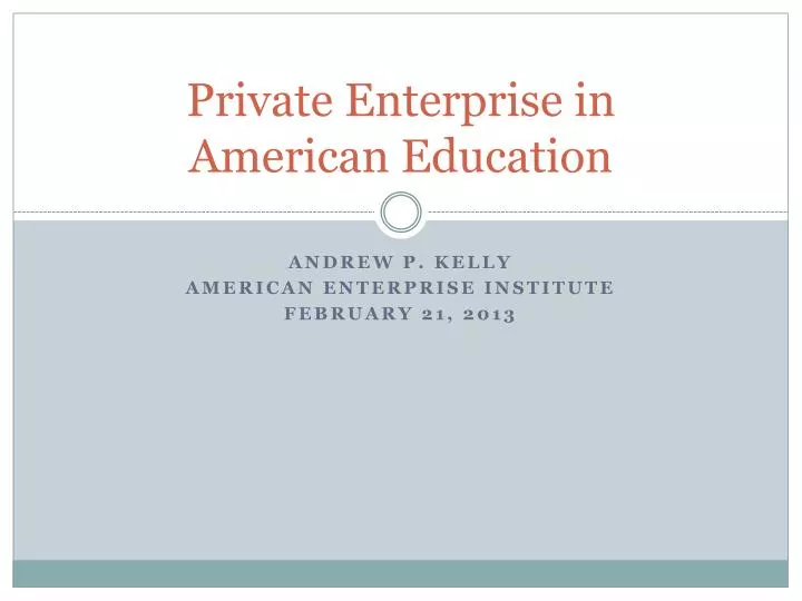 private enterprise in american education