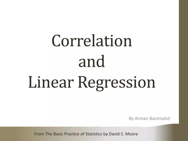 correlation and l inear regression