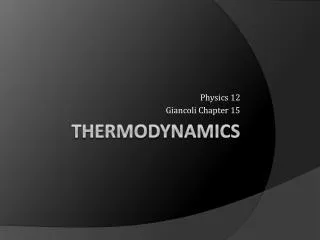 Thermodynamics