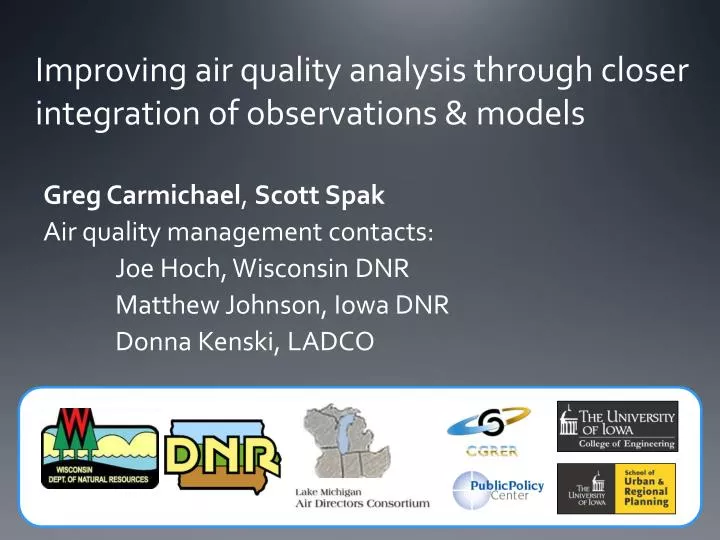 improving air quality analysis through closer integration of observations models