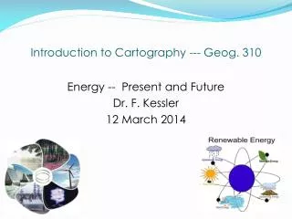 Introduction to Cartography --- Geog. 310