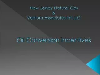 New Jersey Natural Gas &amp; Ventura Associates Intl LLC