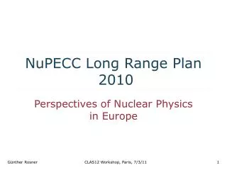 NuPECC Long Range Plan 2010