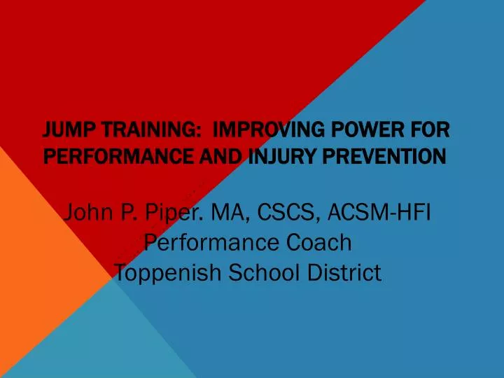 jump training improving power for performance and injury prevention
