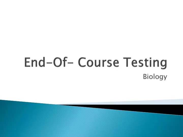 end of course testing