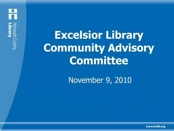 excelsior library community advisory committee