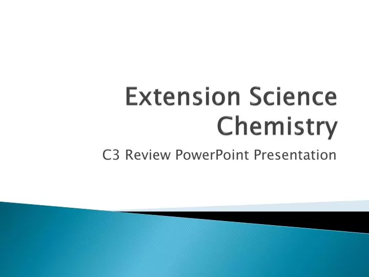 extension science chemistry