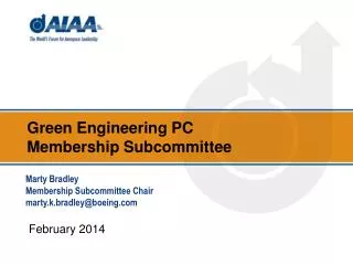Green Engineering PC Membership Subcommittee