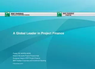 A Global Leader in Project Finance