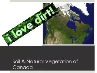 Soil &amp; Natural Vegetation of Canada