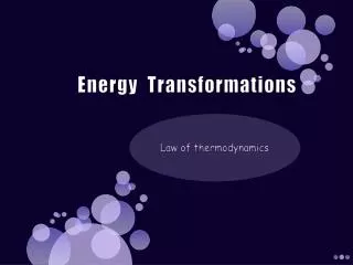 Energy Transformations