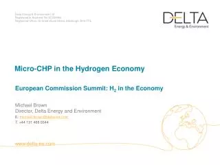 Micro-CHP in the Hydrogen Economy