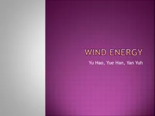 Wind Energy