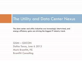 The Utility and Data Center Nexus