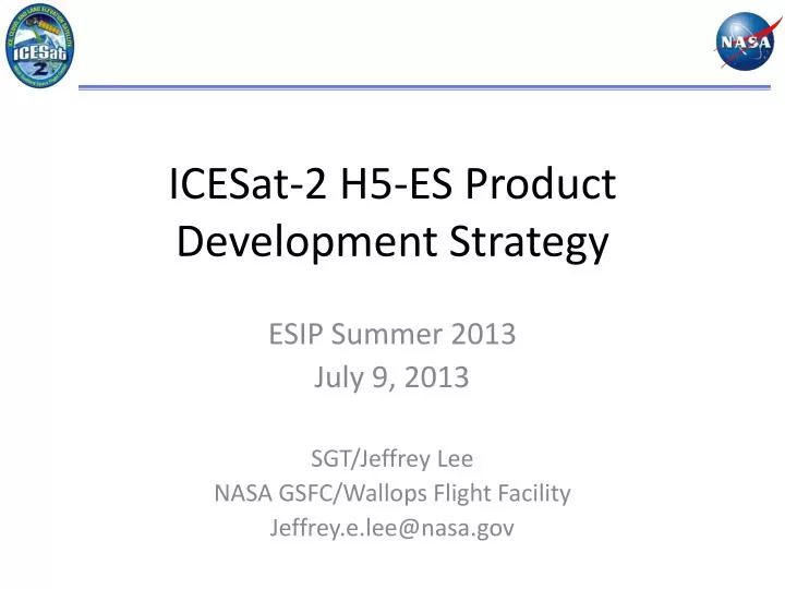 icesat 2 h5 es product development strategy