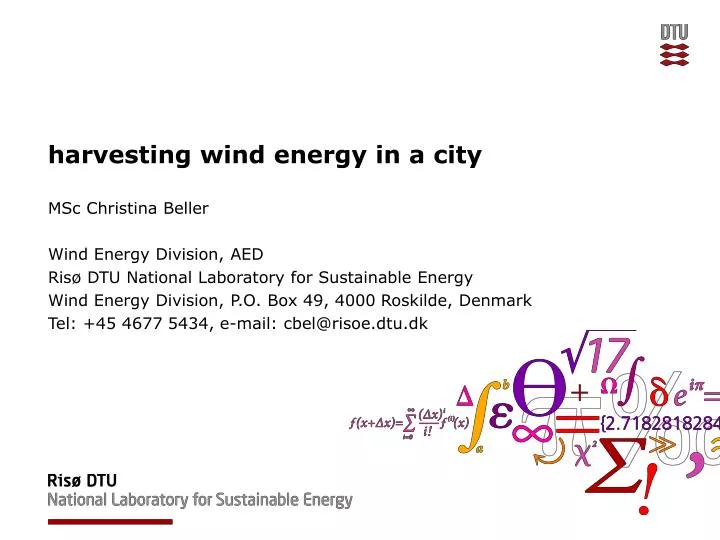 harvesting wind energy in a city