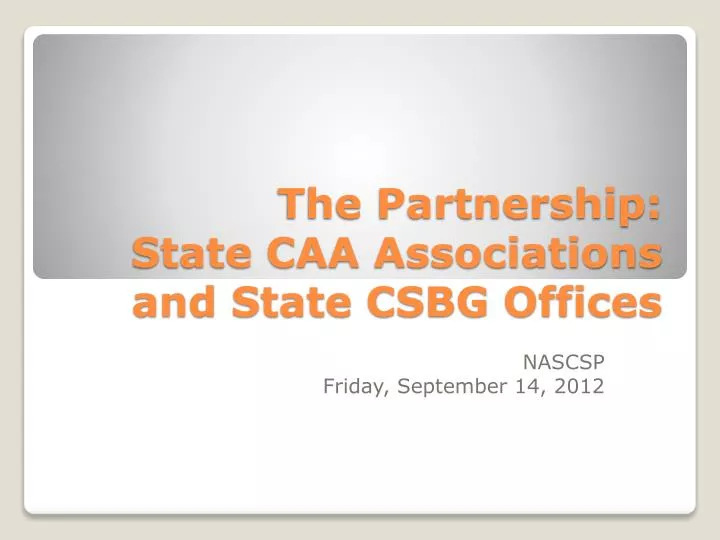 the partnership state caa associations and state csbg offices