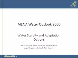MENA Water Outlook 2050