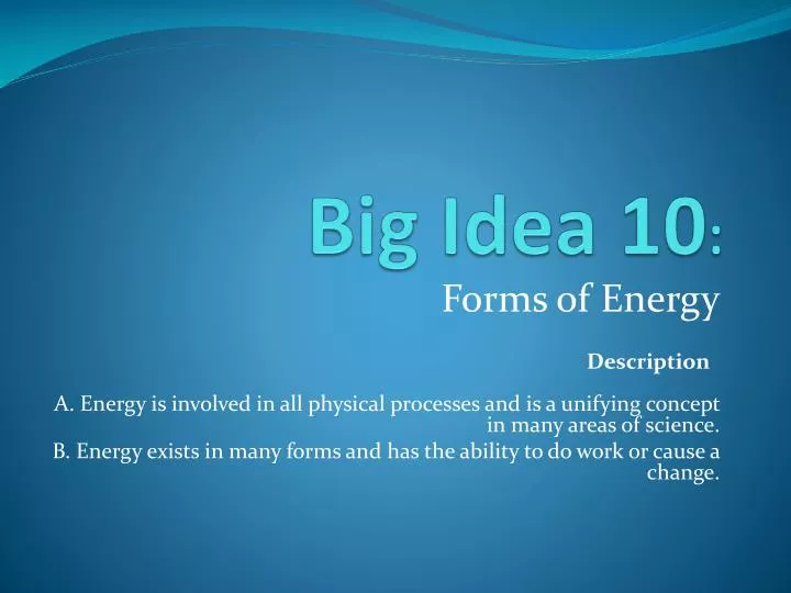 big idea 10