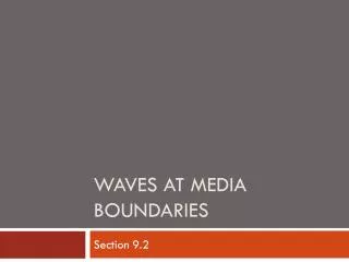 Waves at Media Boundaries