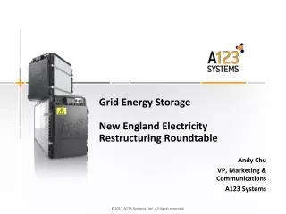 Grid Energy Storage New England Electricity Restructuring Roundtable