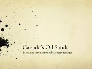 Canada’s Oil Sands