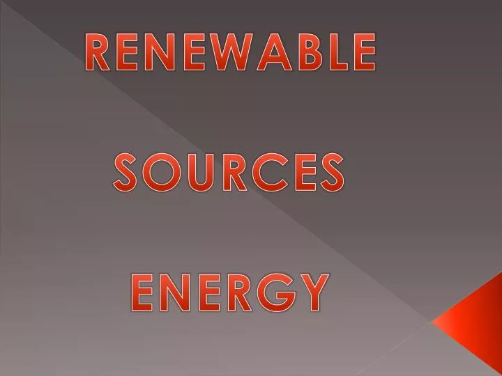 renewable sources energy