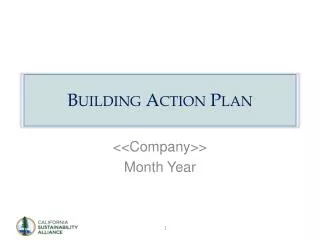 Building Action Plan