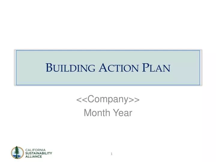building action plan