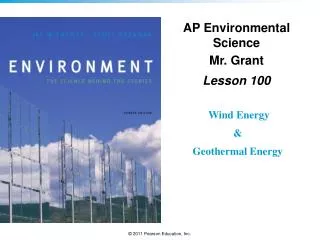 AP Environmental Science Mr. Grant Lesson 100