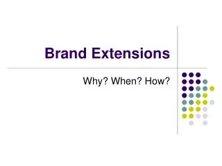 Brand Extensions