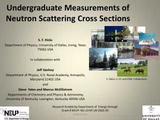 Undergraduate Measurements of Neutron Scattering Cross Sections