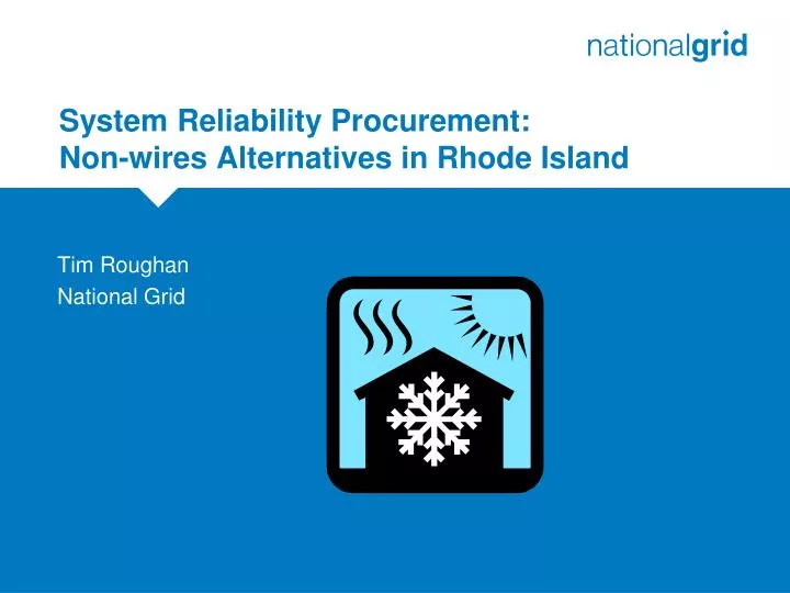 system reliability procurement non wires alternatives in rhode island