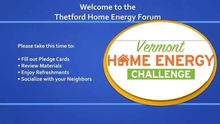 welcome to the thetford home energy forum