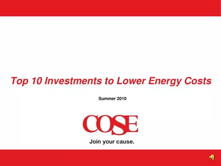 top 10 investments to lower energy costs