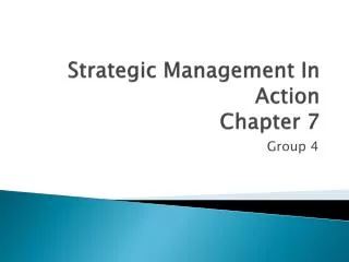 Strategic Management In Action Chapter 7