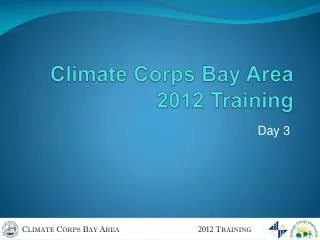 Climate Corps Bay Area 2012 Training