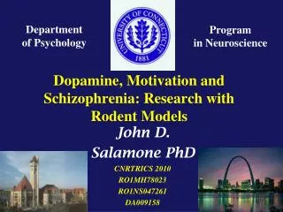Dopamine, Motivation and Schizophrenia: Research with Rodent Models