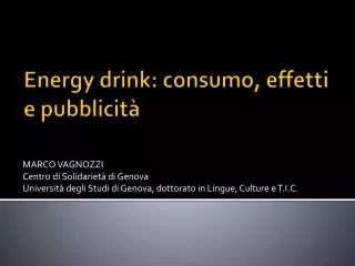 Energy drink: consumo, effetti e pubblicità