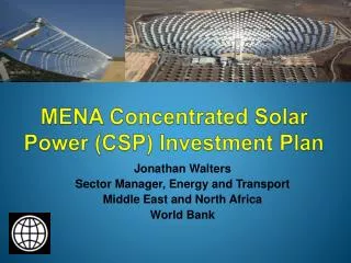 MENA Concentrated Solar Power (CSP) Investment Plan