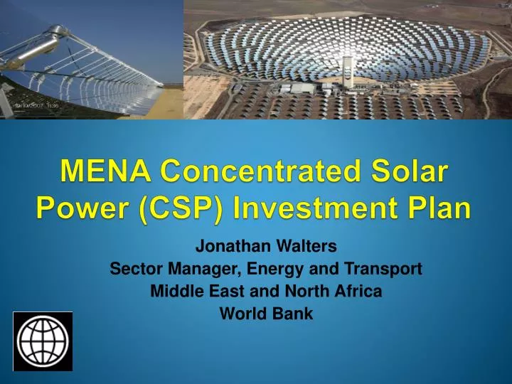 mena concentrated solar power csp investment plan