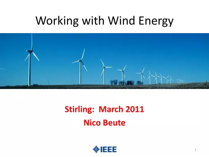 working with wind energy
