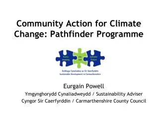 Community Action for Climate Change: Pathfinder Programme
