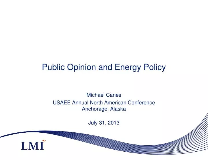 public opinion and energy policy
