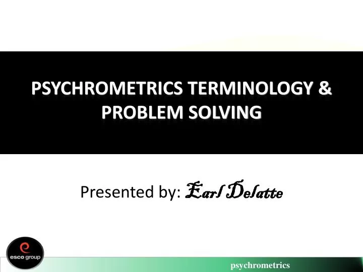 psychrometrics terminology problem solving
